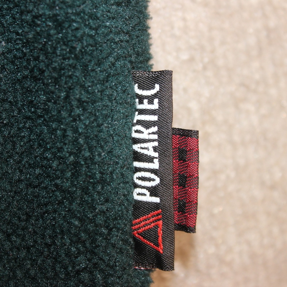 Woolrich Polartec Fleece Pullover Mens Large Green Snap Neck Made in USA Vintage - Picture 4 of 6